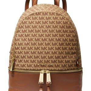Michael Kors Rhea Jacquard Signature Backpack